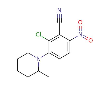 2-Chloro-3-(2-methyl-piperidin-1-yl)-6-nitro-benzonitrile