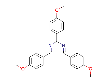 Molecular Structure of 119208-80-9 (N,N'-Bis<4-methoxybenzylidene>-4-methoxyphenylmethanediamine)