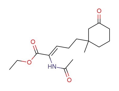 ethyl (+/-)-(Z)-2-acetamido-5-(1-methyl-3-oxocyclohexyl)-2-pentenoate
