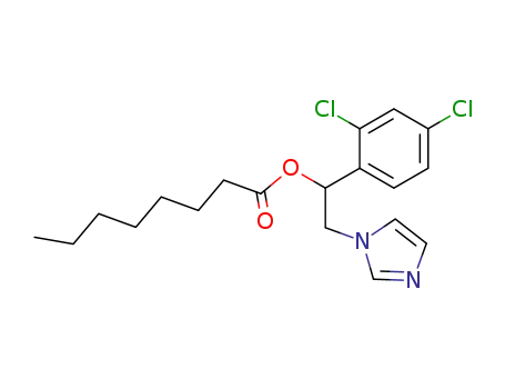 Molecular Structure of 68571-21-1 (1-(2,4-dichloro-phenyl)-2-imidazol-1-yl-1-octanoyloxy-ethane)