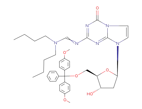8-[2'-deoxy-5'-O-(4,4'-dimethoxytrityl)-β-D-erythro-pentofuranosyl]-2-{[(dibutylamino)methylidene]amino}imidazo[1,2-a]-1,3,5-triazin-4(8H)-one