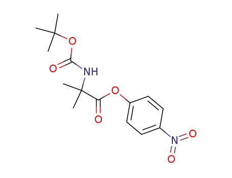Molecular Structure of 188922-33-0 (Alanine, N-[(1,1-dimethylethoxy)carbonyl]-2-methyl-, 4-nitrophenyl ester)