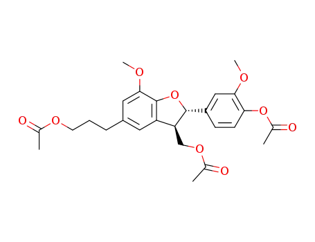 Molecular Structure of 168751-78-8 (dihydrodehydrodiconiferyl alcohol triacetate)