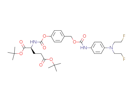di-tert-butyl N-<(4-<<N-(4-<bis<2-fluoroethyl>amino>phenyl)carbamoyloxy>methyl>phenoxy)carbonyl>-L-glutamate