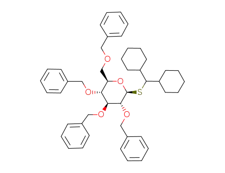 (2R,3R,4S,5R,6S)-3,4,5-Tris-benzyloxy-2-benzyloxymethyl-6-dicyclohexylmethylsulfanyl-tetrahydro-pyran