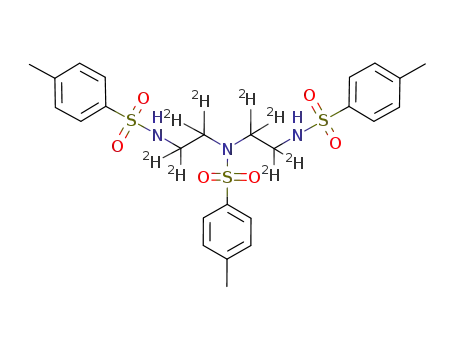 Molecular Structure of 1026704-85-7 (1,3,5-tris(p-tolylsulfonyl)-3-aza-1,1,2,2,4,4,5,5-octadeuteriopentane-1,5-diamine)