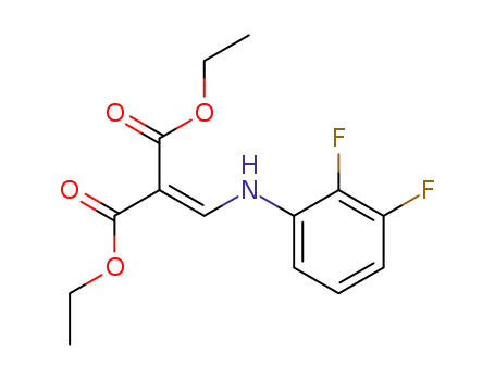 Molecular Structure of 185010-80-4 (Propanedioic acid, [[(2,3-difluorophenyl)amino]methylene]-, diethyl
ester)