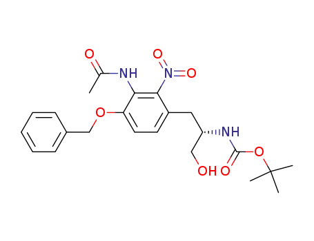 [2-(3-acetylamino-4-benzyloxy-2-nitro-phenyl)-1-hydroxymethyl-ethyl]-carbamic acid <i>tert</i>-butyl ester