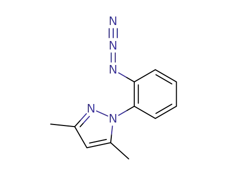 Molecular Structure of 78564-50-8 (1H-Pyrazole, 1-(2-azidophenyl)-3,5-dimethyl-)