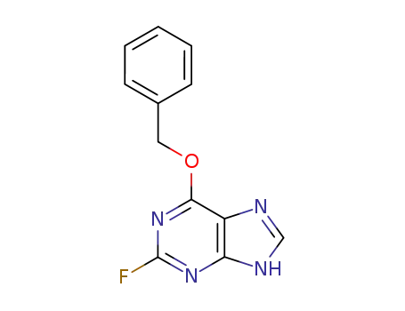 Molecular Structure of 19916-74-6 (1H-Purine, 2-fluoro-6-(phenylmethoxy)-)