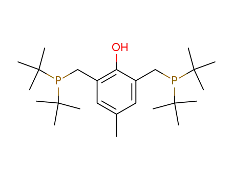 Molecular Structure of 189561-71-5 (Phenol, 2,6-bis[[bis(1,1-dimethylethyl)phosphino]methyl]-4-methyl-)