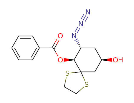 (2S,3R,5R)-3-Azido-2-benzoyloxy-5-hydroxycyclohexanone ethylene dithioacetal