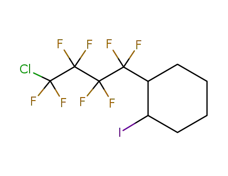 Molecular Structure of 104729-80-8 (1-(4-Chloro-1,1,2,2,3,3,4,4-octafluoro-butyl)-2-iodo-cyclohexane)