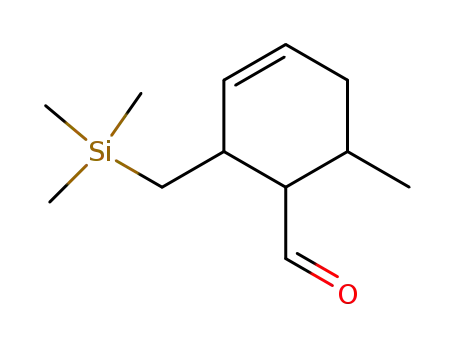 Molecular Structure of 72952-63-7 (3-Cyclohexene-1-carboxaldehyde, 6-methyl-2-[(trimethylsilyl)methyl]-)