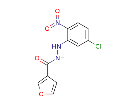Molecular Structure of 158224-90-9 (3-Furancarboxylic acid, 2-(5-chloro-2-nitrophenyl)hydrazide)