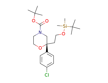 (R)-2-[2-(tert-Butyl-dimethyl-silanyloxy)-ethyl]-2-(4-chloro-phenyl)-morpholine-4-carboxylic acid tert-butyl ester