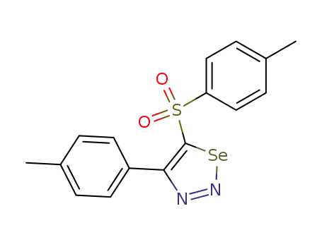 Molecular Structure of 206132-42-5 (5-(toluene-4-sulfonyl)-4-<i>p</i>-tolyl-[1,2,3]selenadiazole)