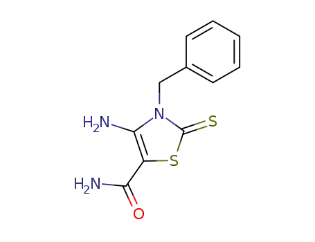 Molecular Structure of 64686-82-4 (4-Amino-5-carbamyl-3-benzylthiazole-2(3H)-thione)
