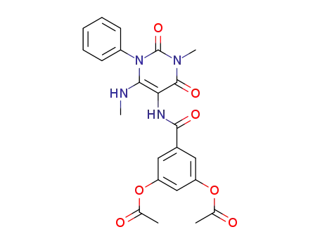 Benzamide,  3,5-bis(acetyloxy)-N-[1,2,3,4-tetrahydro-3-methyl-6-(methylamino)-2,4-dioxo-1-phenyl-5-pyrimidinyl]-