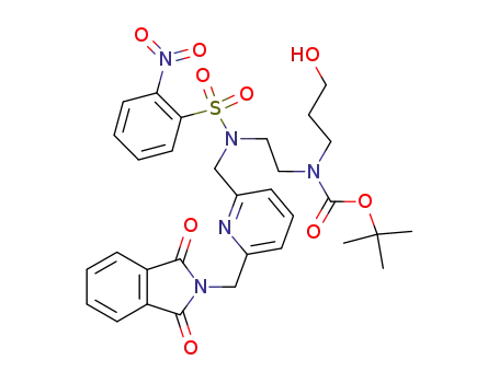 {2-[[6-(1,3-Dioxo-1,3-dihydro-isoindol-2-ylmethyl)-pyridin-2-ylmethyl]-(2-nitro-benzenesulfonyl)-amino]-ethyl}-(3-hydroxy-propyl)-carbamic acid tert-butyl ester