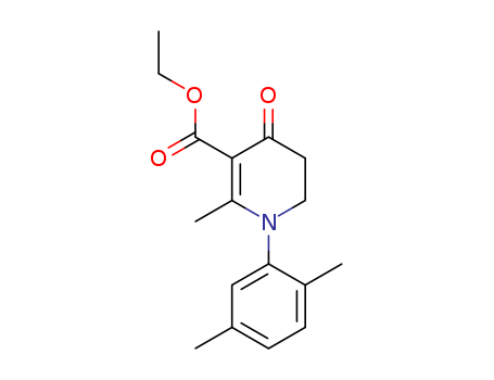 Molecular Structure of 178425-96-2 (3-Pyridinecarboxylic acid,
1-(2,5-dimethylphenyl)-1,4,5,6-tetrahydro-2-methyl-4-oxo-, ethyl ester)