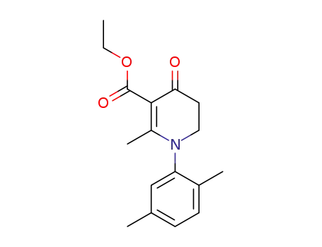 Molecular Structure of 178425-96-2 (3-Pyridinecarboxylic acid,
1-(2,5-dimethylphenyl)-1,4,5,6-tetrahydro-2-methyl-4-oxo-, ethyl ester)