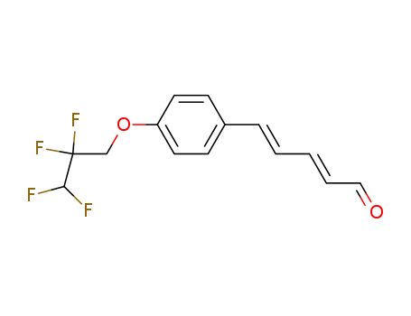 Molecular Structure of 183800-93-3 (2,4-Pentadienal, 5-[4-(2,2,3,3-tetrafluoropropoxy)phenyl]-, (2E,4E)-)