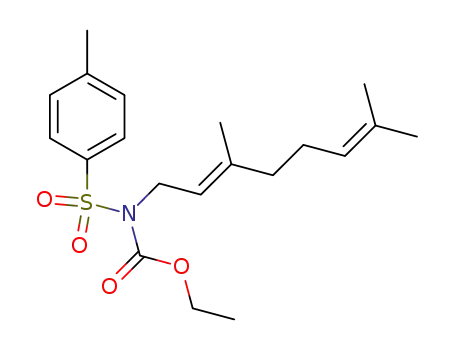 Molecular Structure of 124658-92-0 (ethyl N-geranyl-N-tosylcarbamate)