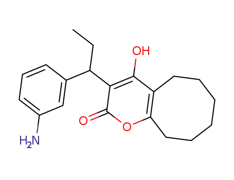 Molecular Structure of 166334-82-3 (2H-Cycloocta[b]pyran-2-one,
3-[1-(3-aminophenyl)propyl]-5,6,7,8,9,10-hexahydro-4-hydroxy-)