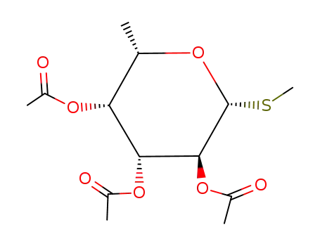 Molecular Structure of 84635-54-1 (METHYL 2,3,4-TRI-O-ACETYL-1-THIO-BETA-L-FUCOPYRANOSIDE)