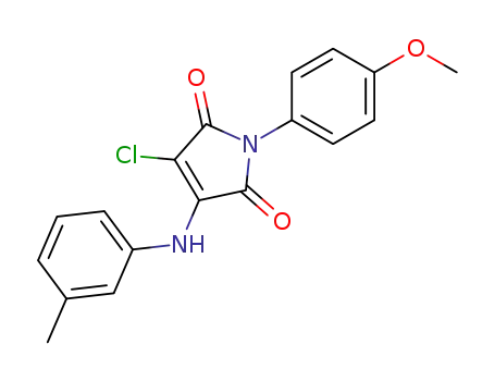 Molecular Structure of 256945-48-9 (3-chloro-1-(4-methoxyphenyl)-4-(3-toluidino)-1H-pyrrole-2,5-dione)