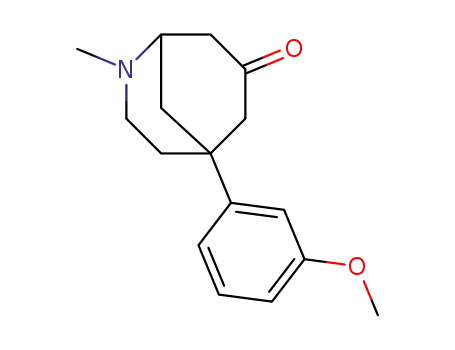 Molecular Structure of 140165-65-7 (2-Azabicyclo[3.3.1]nonan-7-one, 5-(3-methoxyphenyl)-2-methyl-)