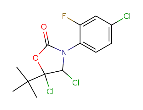 5-<i>tert</i>-butyl-4,5-dichloro-3-(4-chloro-2-fluoro-phenyl)-oxazolidin-2-one