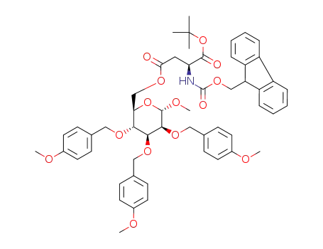 methyl-6-O-carboxy-(N-(9-fluorenylmethoxycarbonyl)-L-aspartic-acid α-tert-butyl ester)-2,3,4-tri-O-4-methoxybenzyl-α-D-manno-pyranoside