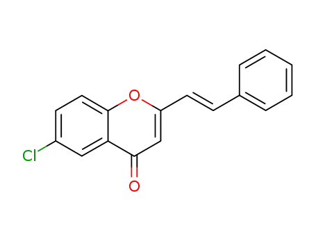 Molecular Structure of 773899-62-0 (6-Chloro-2-((E)-styryl)-chromen-4-one)
