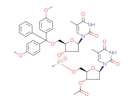 (S<sub>P</sub>)-5'-O-DMT-thymidylyl-(3',5')-3'-O-acetylthymidine 3'-methanephosphonate