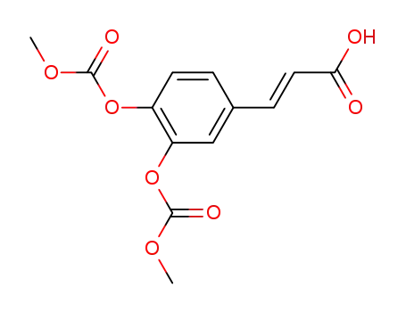 Molecular Structure of 861897-00-9 (3,4-bis[(methoxycarbonyl)oxy]cinnamic acid)
