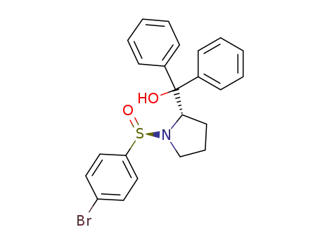 Molecular Structure of 171362-43-9 ((R)-(+)-1-<(4-bromobenzenesulfinyl)>-<(2S)-(diphenylhydroxymethyl)>pyrrolidine)