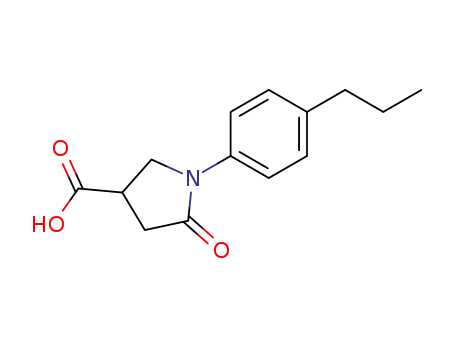 Molecular Structure of 133747-74-7 (1-(4-PROPYLPHENYL)-5-OXOPYRROLIDINE-3-CARBOXYLICACID)