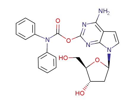 4-amino-7-(2-deoxy-β-D-erythro-pentofuranosyl)-7H-pyrrolo[2,3-d]pyrimidin-2-yl diphenylcarbamate