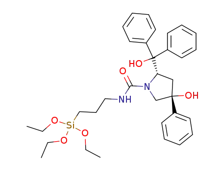 1-Pyrrolidinecarboxamide,
4-hydroxy-2-(hydroxydiphenylmethyl)-4-phenyl-N-[3-(triethoxysilyl)propyl]
-, (2S,4R)-