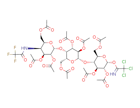 (2,3,6-tri-O-acetyl-4-deoxy-4-trifluoroacetamido-α-D-galactopyranosyl)-(1->4)-(2,3,6-tri-O-acetyl-β-D-galactopyranosyl)-(1->4)-2,3,6-tri-O-acetyl-α-D-glucopyranosyl trichloroacetamidate