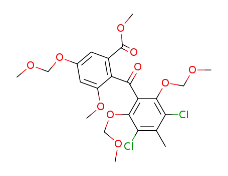 methyl 2-[2,6-bis(methoxymethoxy)-3,5-dichloro-4-methylbenzoyl]-3-methoxy-5-(methoxymethoxy)benzoate