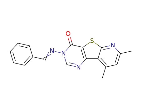 3-N-benzylidene-7,9-dimethylpyrido[3',2':4,5]thieno[3,2-d]-4(3H)-pyrimidinone