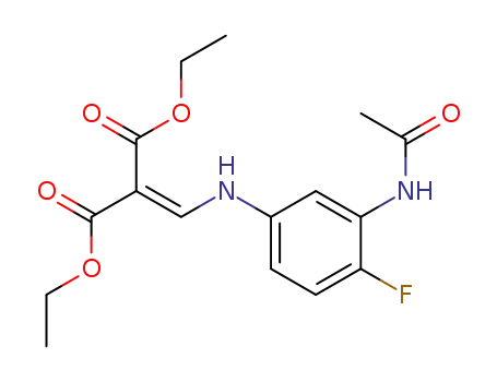 Propanedioic acid, [[[3-(acetylamino)-4-fluorophenyl]amino]methylene]-,
diethyl ester