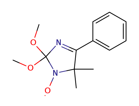 Molecular Structure of 120341-35-7 (1H-Imidazol-1-yloxy, 2,5-dihydro-2,2-dimethoxy-5,5-dimethyl-4-phenyl-)