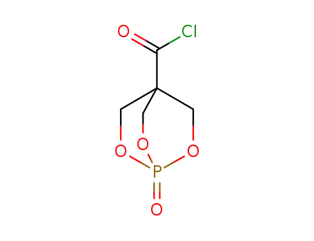 Molecular Structure of 120872-19-7 (2,6,7-Trioxa-1-phosphabicyclo[2.2.2]octane-4-carbonyl chloride, 1-oxide (9CI))