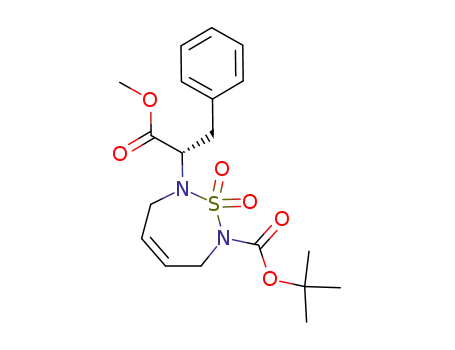 1,2,7-THIADIAZEPINE-2(3H)-ACETIC ACID, 7-[(1,1-DIMETHYLETHOXY)CARBONYL]-6,7-DIHYDRO-ALPHA-(PHENYLMETHYL)-, METHYL ESTER, 1,1-DIOXIDE ,-(알파스)