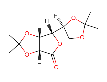 Molecular Structure of 49561-21-9 ((3aR,6S,6aR)-6-((S)-2,2-dimethyl-1,3-dioxolan-4-yl)-2,2-dimethyldihydrofuro[3,4-d][1,3]dioxol-4(3aH)-one)