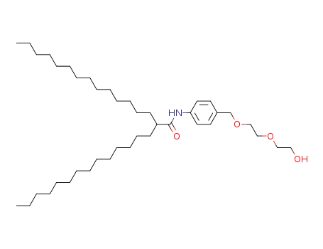 Molecular Structure of 158792-34-8 (Hexadecanamide,
N-[4-[[2-(2-hydroxyethoxy)ethoxy]methyl]phenyl]-2-tetradecyl-)
